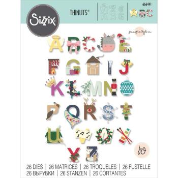 Sizzix - Stanzschablone "Christmas Alphabet" Thinlits Craft Dies by Jennifer Ogborn