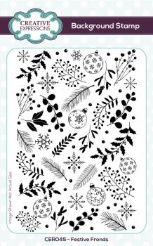 Creative Expressions - Gummistempel "Festive Fronds" Rubber Stamp