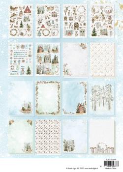 Studio Light - Designpapier - Stanzteile "Snowy Christmas " DIY Block A4 - 20 Bogen