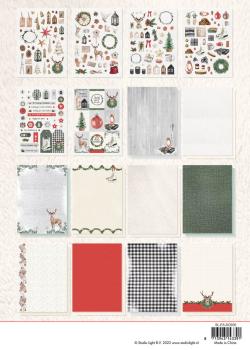 Studio Light - Designpapier - Stanzteile "Christmas At Home " DIY Block A4 - 20 Bogen