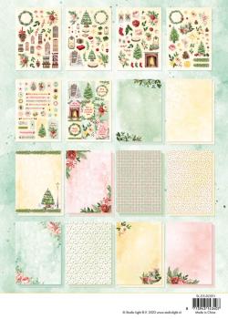 Studio Light - Designpapier - Stanzteile "Wonderful Christmas " DIY Block A4 - 20 Bogen