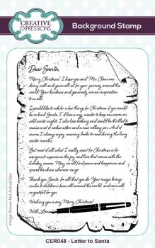 Creative Expressions - Gummistempel "Letter to Santa" Rubber Stamp