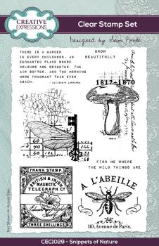 Creative Expressions - Stempelset A6 "Snippets of Nature" Clear Stamps