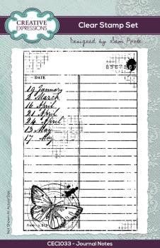 Creative Expressions - Stempel A6 "Journal Notes" Clear Stamps