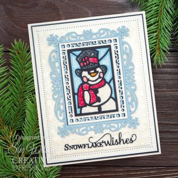 Creative Expressions - Stanzschablone "Stained Glass Snowman" Craft Dies Design by Sue Wilson