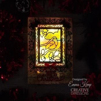 Creative Expressions - Stanzschablone "Stained Glass Christmas Songbird" Craft Dies Design by Sue Wilson