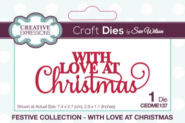 Creative Expressions - Stanzschablone "With Love At Christmas" Craft Dies Design by Sue Wilson
