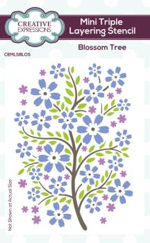 Creative Expressions - Schablone "Blossom Tree" Mini Triple Lyering Stencil 4x3 Inch