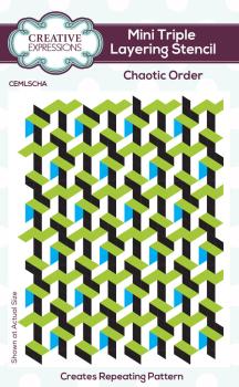 Creative Expressions - Schablone "Chaotic Order" Mini Triple Lyering Stencil 4x3 Inch
