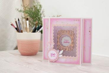 Crafters Companion - Embellishment & Stempelset "Laser Cut Frames & Stamps"