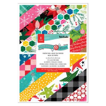 American Crafts - Designpapier "Peppermint Kisses" Paper Pack 6x8 Inch - 36 Bogen