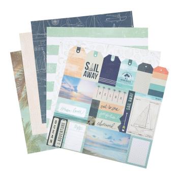 American Crafts - Designpapier "Sail" Paper Pack 12x12 Inch - 48 Bogen