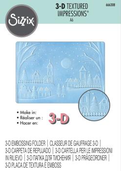 Sizzix - 3D Prägefolder "Winter Village" Embossing Folder