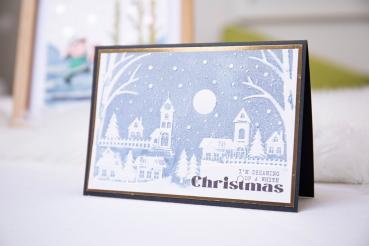 Sizzix - 3D Prägefolder "Winter Village" Embossing Folder