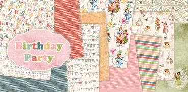 Craft & You Design - Designpapier "Birthday Party" Paper Pad 12x12 Inch - 12 Bogen