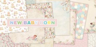 Craft & You Design - Designpapier "New Baby Born" Paper Pad 12x12 Inch - 12 Bogen