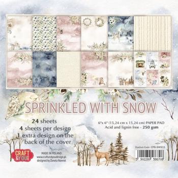 Craft & You Design - Designpapier "Sprinkled With Snow" Paper Pad 6x6 Inch - 24 Bogen