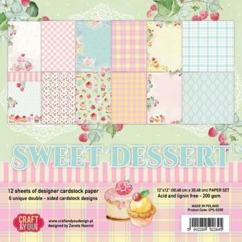 Craft & You Design - Designpapier "Sweet Dessert" Paper Pad 12x12 Inch - 12 Bogen