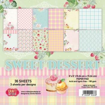 Craft & You Design - Designpapier "Sweet Dessert" Paper Pad 6x6 Inch - 36 Bogen