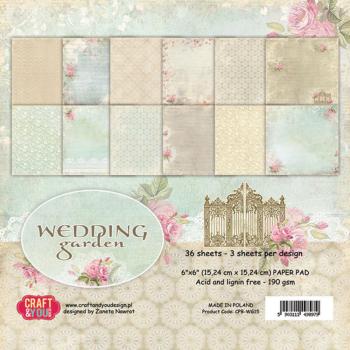 Craft & You Design - Designpapier "Wedding Garden" Paper Pad 6x6 Inch - 36 Bogen