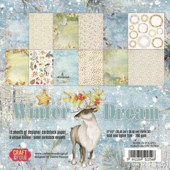 Craft & You Design - Designpapier "Winter Dream" Paper Pad 12x12 Inch - 12 Bogen