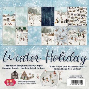 Craft & You Design - Designpapier "Winter Holiday" Paper Pad 12x12 Inch - 12 Bogen