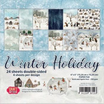 Craft & You Design - Designpapier "Winter Holiday" Paper Pad 6x6 Inch - 24 Bogen