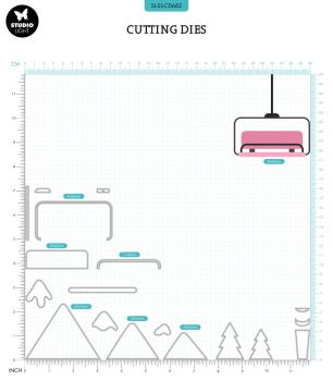 Studio Light - Stanzschablone "Ski Lift" Dies