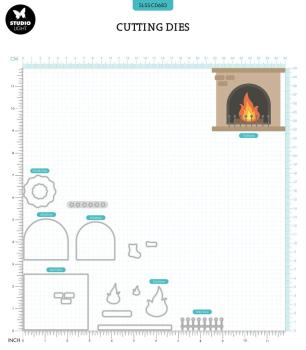 Studio Light - Stanzschablone "Fireplace" Dies