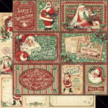 Graphic 45 - Designpapier "Letters to Santa" Collection Pack 8x8 Inch - 24 Bogen