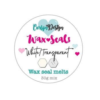 Carlijn Design - Wachsperlen "White/Transparant" Wax Seal Melts 30g