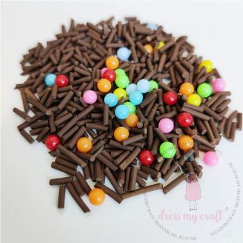 Dress My Craft - Streuteile "Chocolate Mix" Shaker Slices 8g