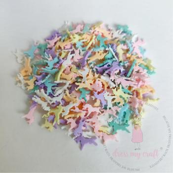 Dress My Craft - Streuteile "Pastel Unicorns" Shaker Slices 8g