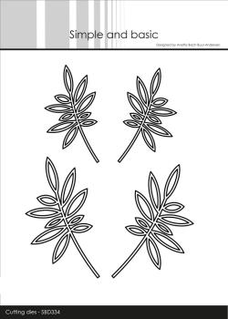 Simple and Basic - Stanzschablone 4,9x8,6 cm "Leaves Outline" Dies