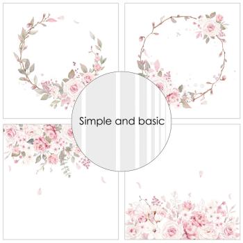 Simple and Basic - Designpapier "Silent Rose" Paper Pack 6x6 Inch - 24 Bogen 