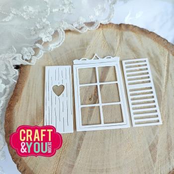 Craft & You Design - Stanzschablone "Window With Shutters" Dies