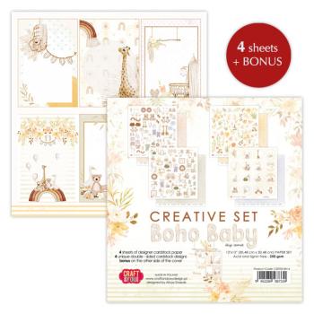 Craft & You Design - Designpapier "Boho Baby" Paper Pad 12x12 Inch - 4 Bogen