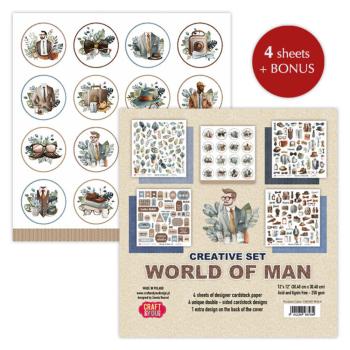 Craft & You Design - Designpapier "World of Man" Paper Pad 12x12 Inch - 4 Bogen