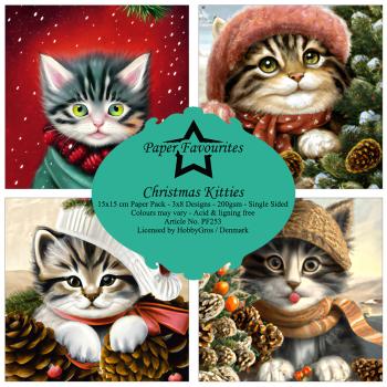 Paper Favourites - Designpapier "Christmas Kitties" Paper Pack 6x6 Inch - 24 Bogen