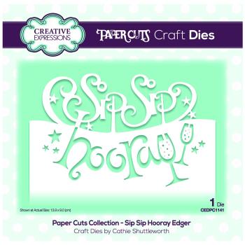 Creative Expressions - Stanzschablone "Sip sip hooray" Craft Dies Design by Cathie Shuttleworth