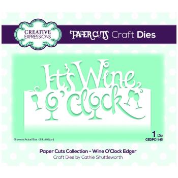 Creative Expressions - Stanzschablone "It's wine o'clock" Craft Dies Design by Cathie Shuttleworth