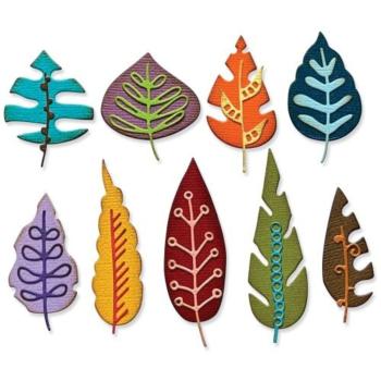 Sizzix - Stanzschablone "Artsy Leaves" Thinlits Craft Dies by Tim Holtz