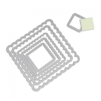 Sizzix - Stanzschablone "Squares Scallop" Framelits Craft Dies