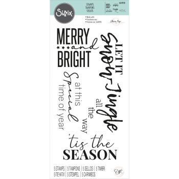 Sizzix - Stempelset "Festive Sentiments #2" Clear Stamps Design by Olivia Rose