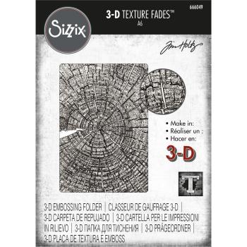 Sizzix - 3D Prägefolder "Tree Rings" Embossing Folder Design by Tim Holtz