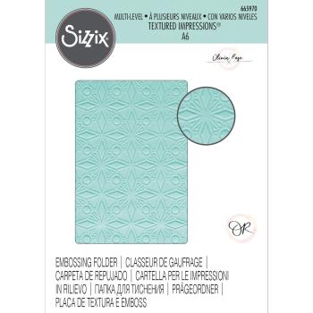 Sizzix - 3D Prägefolder "Geo Crystals" Embossing Folder Design by Olivia Rose