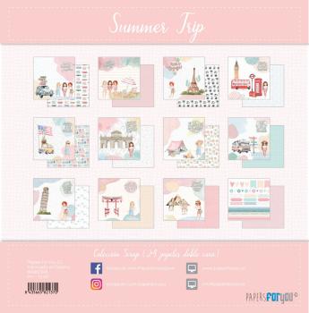 Papers For You - Designpapier "Summer Trip" Paper Pack 8x8 Inch - 24 Bogen 