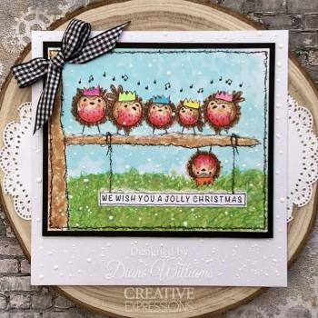 Woodware - Stempelset "Bubble Robins In A Row" Clear Stamps Design by Jane Gill