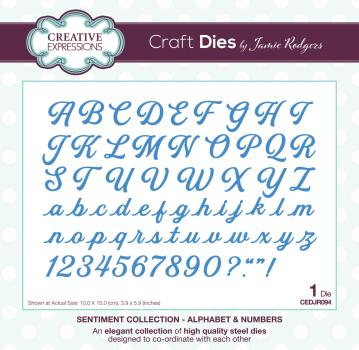 Creative Expressions - Stanzschablone "Alphabet & Numbers" Craft Dies Design by Jamie Rodgers