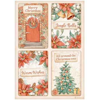 Stamperia - Decopatch Papier "4 Cards" Decoupage A4 - 6 Bogen  